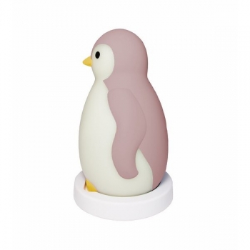 картинка Беспроводная колонка+будильник+ночник пингвинёнок Пэм (PAM) ZAZU (розовый) интернет-магазин Мамам и Папам