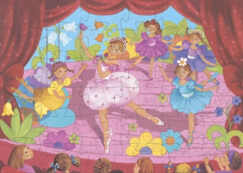 картинка Пазл Балерина с цветами интернет-магазин Мамам и Папам