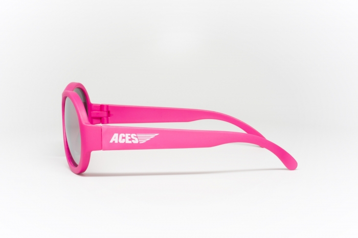 картинка С/з очки Aces Aviator Попсовый розовый (Popstar Pink). Зеркальные линзы интернет-магазин Киндермир