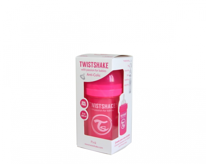 картинка Антиколиковая бутылочка Twistshake для кормления 180 мл. Зеленая интернет-магазин Мамам и Папам
