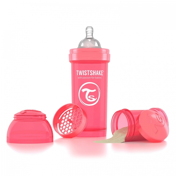 картинка Антиколиковая бутылочка Twistshake для кормления 260 мл. Персиковая (Dreamcatcher) интернет-магазин Мамам и Папам
