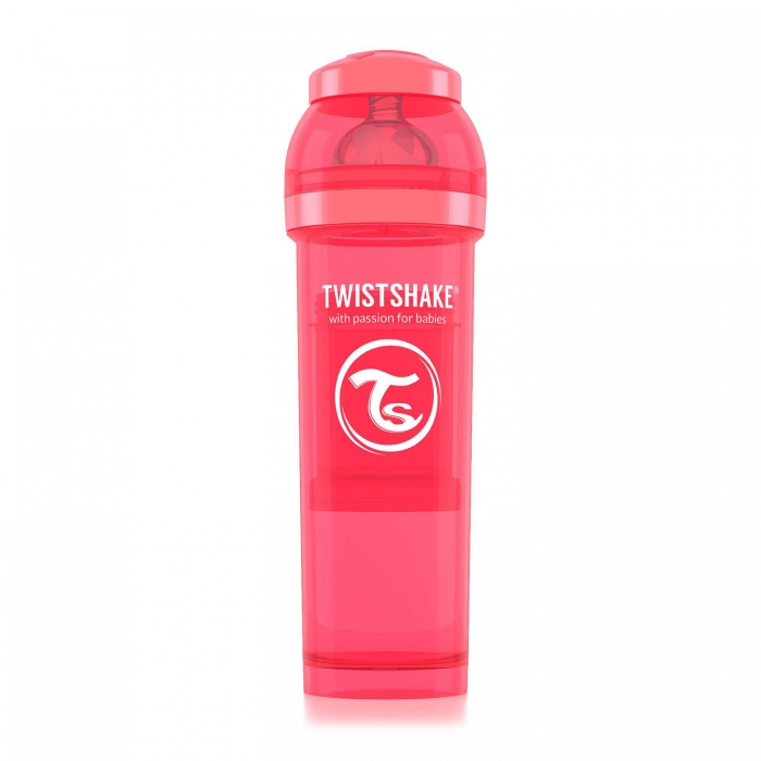 картинка Антиколиковая бутылочка Twistshake для кормления 330 мл. Персиковая (Dreamcatcher) интернет-магазин Мамам и Папам