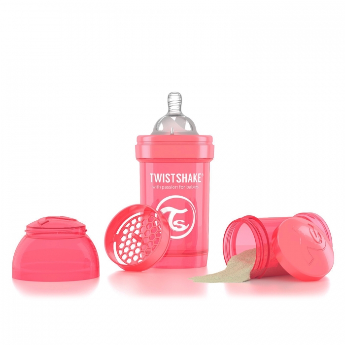 картинка Антиколиковая бутылочка Twistshake для кормления 180 мл. Персиковая (Dreamcatcher) интернет-магазин Мамам и Папам
